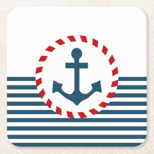 Dessous De Verre Carré Nautical design