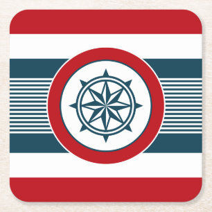 Dessous De Verre Carré Nautical design