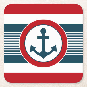 Dessous De Verre Carré Nautical design