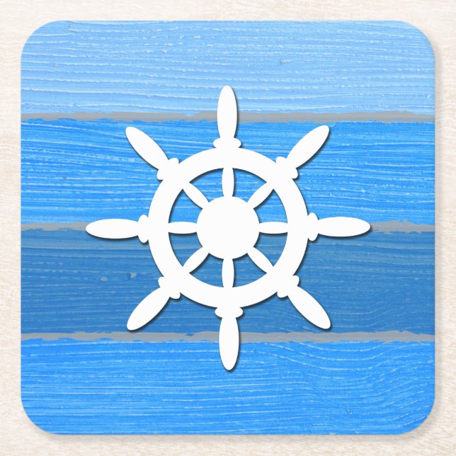 Dessous De Verre Carré Nautical themed design (Devant)