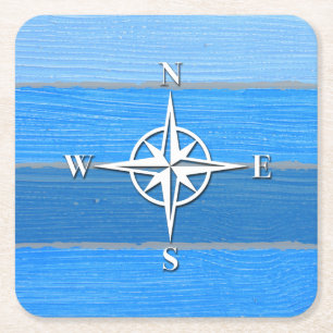 Dessous De Verre Carré Nautical themed design