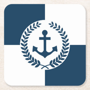 Dessous De Verre Carré Nautical themed design
