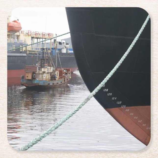 Dessous De Verre Carré Navires (Devant)