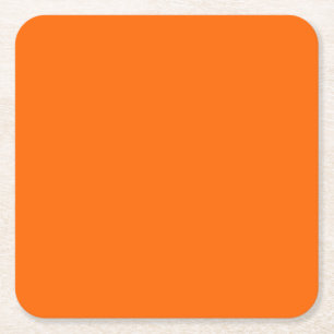 Dessous De Verre Carré néon orange-blanc