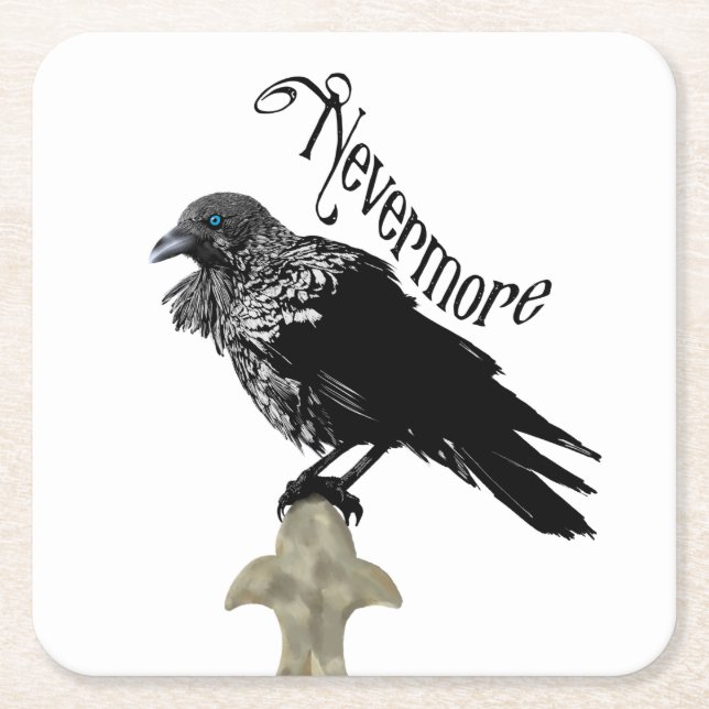 Dessous De Verre Carré Nevermore Raven (Devant)