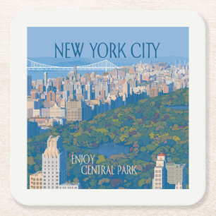 Dessous De Verre Carré New York   Profitez de Central Park