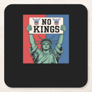 Dessous De Verre Carré No Kings Style Patriotique Classique
