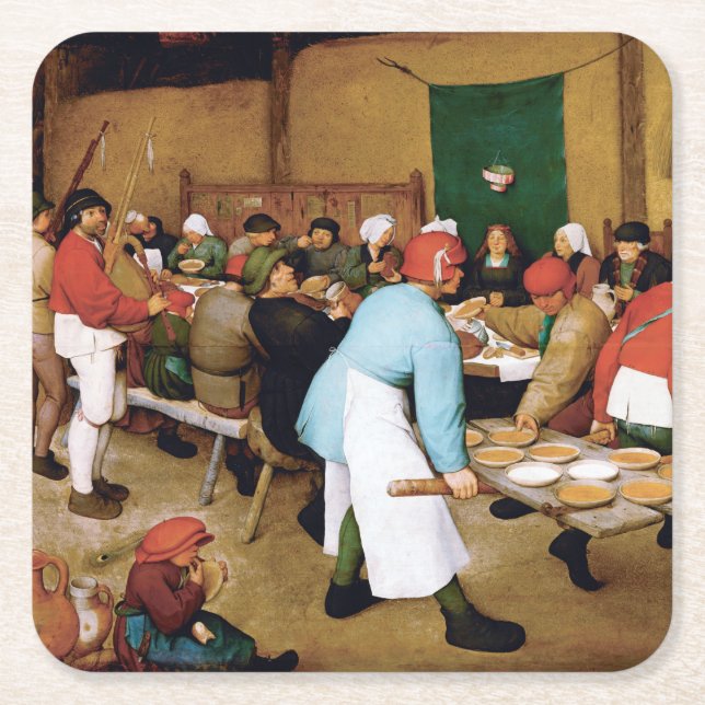 Dessous De Verre Carré Noces paysannes, Pieter Bruegel (Devant)