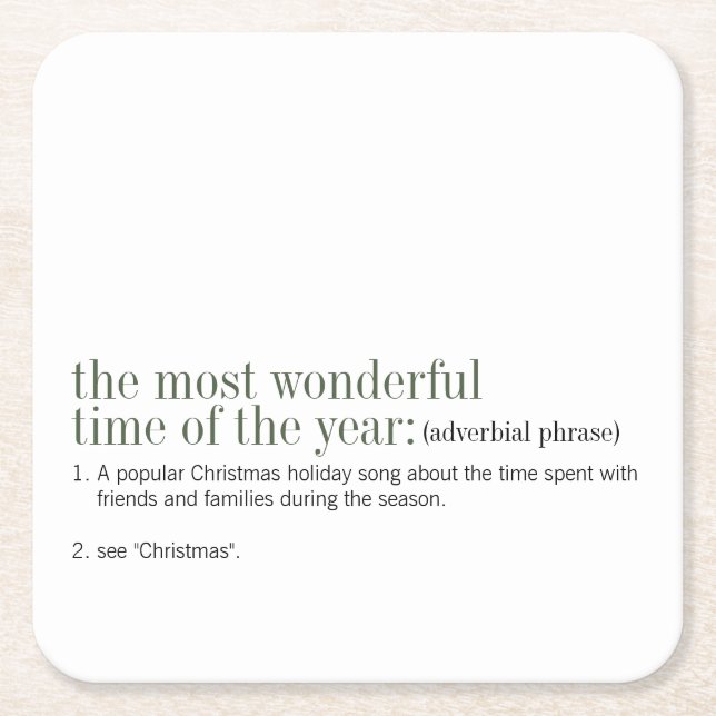 Dessous De Verre Carré Noël (Devant)