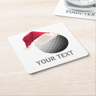 Dessous De Verre Carré noël de golf