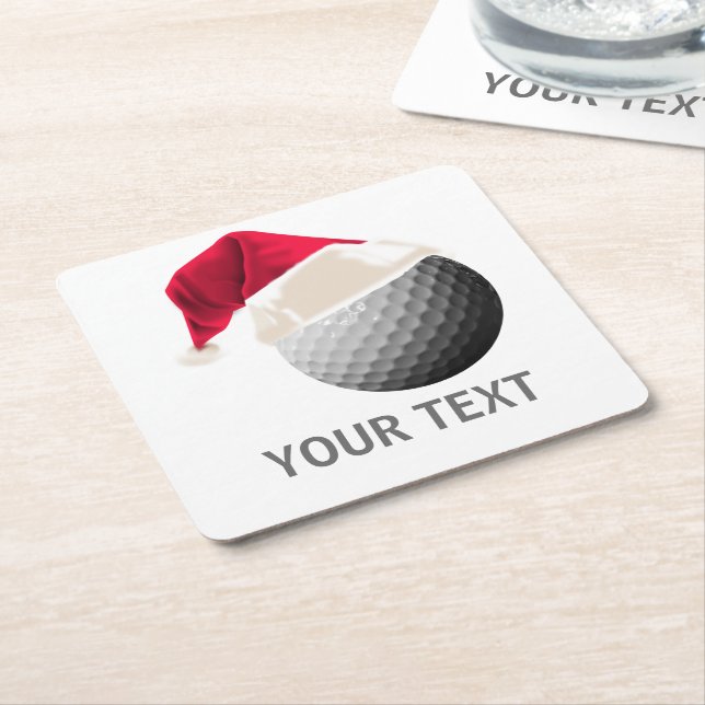 Dessous De Verre Carré noël de golf (Incliné)