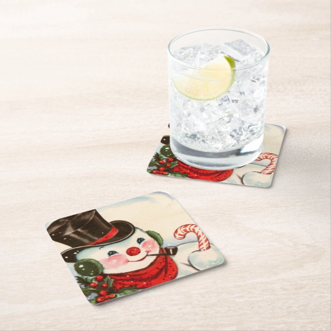 Dessous De Verre Carré Noël de Noël (En situation)