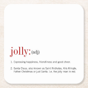 Dessous De Verre Carré Noël Jolly Définition Fête
