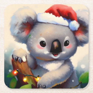 Dessous De Verre Carré Noël Koala 2