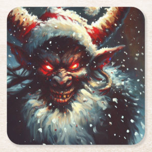 Dessous De Verre Carré Noël Krampus 1