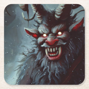 Dessous De Verre Carré Noël Krampus 2