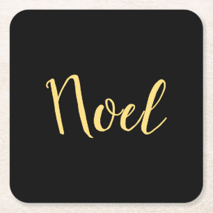 Dessous De Verre Carré NOEL Moderne Chic Vacances Script Arrière - plan n