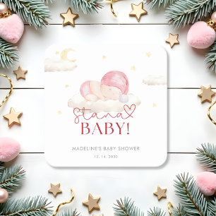 Dessous De Verre Carré Noël Père Noël bébé fille douche
