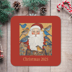 Dessous De Verre Carré Noël vintage Père Noël