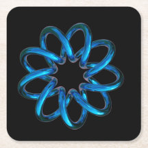 Noeud en métal bleu