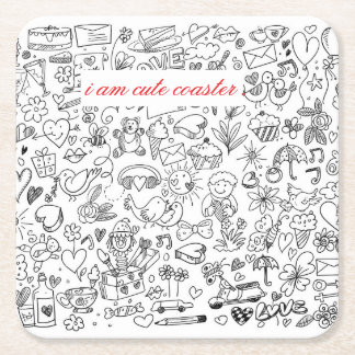 Dessous De Verre Carré Noir & Blanc Cutest 