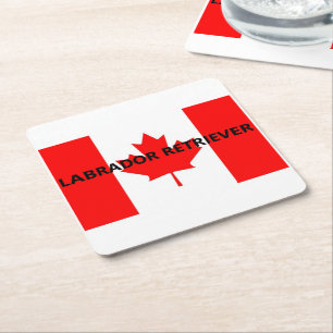 Dessous De Verre Carré nom de laboratoire Canadian-Flag