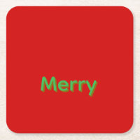 Nom vert joyeux sur fond rouge