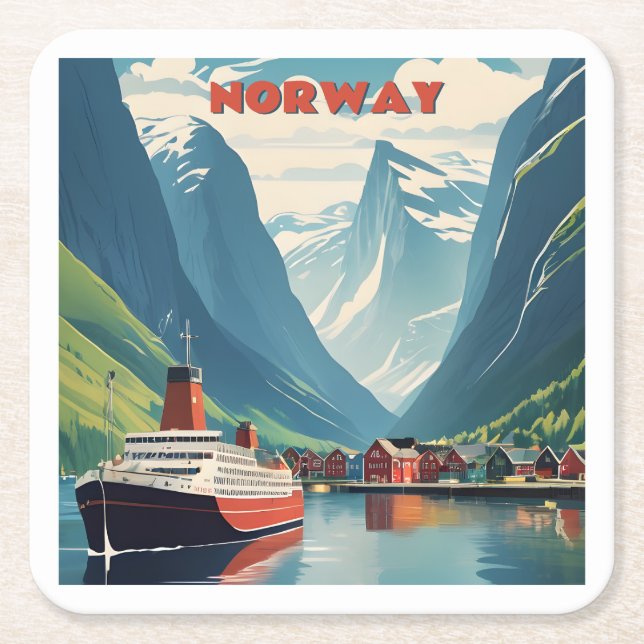 Dessous De Verre Carré Norvège (Devant)