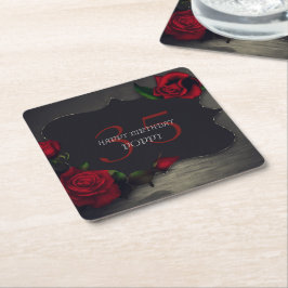Dessous De Verre Carré Nostalgique gothique Amour Anniversaire