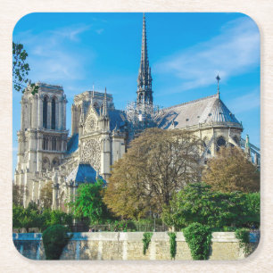Dessous De Verre Carré Notre Dame de Paris en France