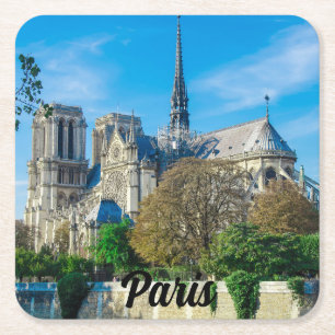 Dessous De Verre Carré Notre Dame de Paris en France
