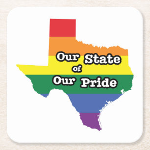 Dessous De Verre Carré Notre État de notre fierté  Texas