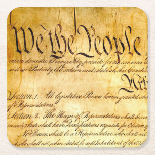 Dessous De Verre Carré Nous le peuple - Constitution