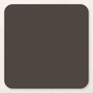Dessous De Verre Carré Noyer solide, Brown,