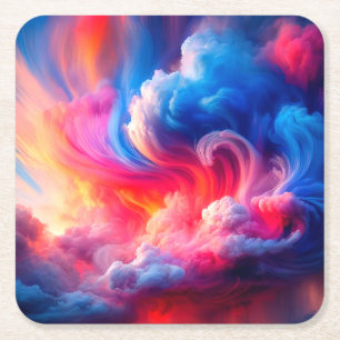Dessous De Verre Carré Nuages d'art