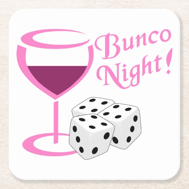 Dessous De Verre Carré Nuit Bunco (Devant)