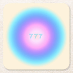 Dessous De Verre Carré Numéros d'ange 777 - Bonne fortune