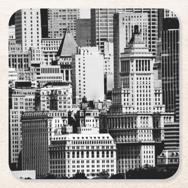 Dessous De Verre Carré NYC Skyline IX (Devant)