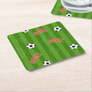 Dessous De Verre Carré Objectif Football Football Football Conception de 