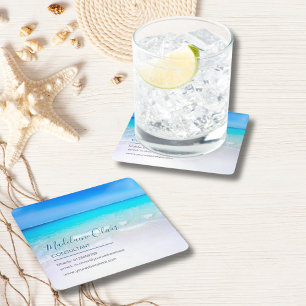 Dessous De Verre Carré Ocean Sea Business Contact Blue