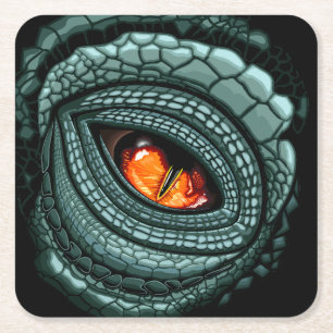 Dessous De Verre Carré Œil de prédateur reptile primal