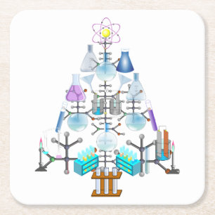 Dessous De Verre Carré Oh Chimie, Oh Arbre Chimiste