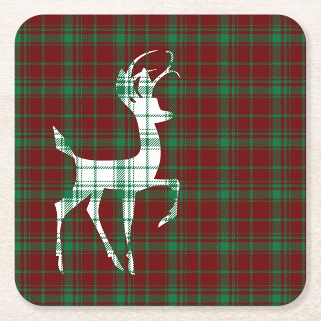 Dessous De Verre Carré Oh Deer ! Noël rempli (Devant)