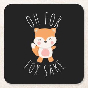 Dessous De Verre Carré Oh pour Fox Sake