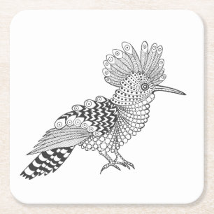 Dessous De Verre Carré Oiseau de style