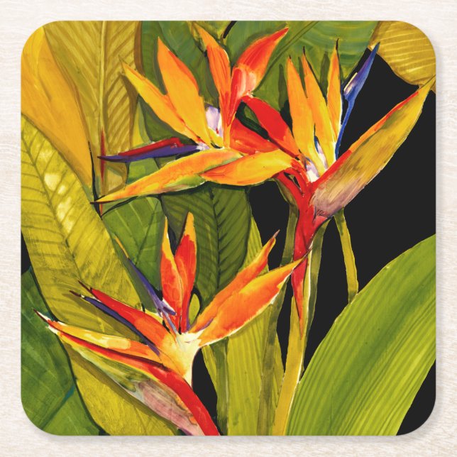 Dessous De Verre Carré Oiseau du paradis (Devant)