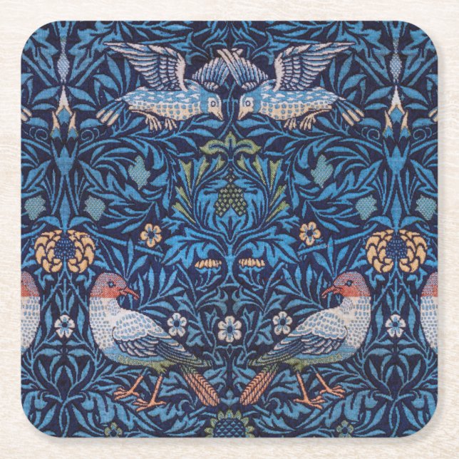 Dessous De Verre Carré Oiseaux, William Morris (Devant)