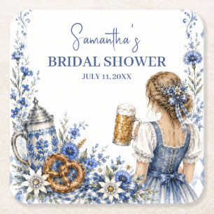 Dessous De Verre Carré Oktoberfest Bière Allemande Bretzel Enterrement de