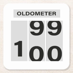 Dessous De Verre Carré OLDOMETER 100e anniversaire 99 à 100