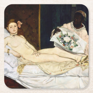 Dessous De Verre Carré Olympia, Edouard Manet, 1863